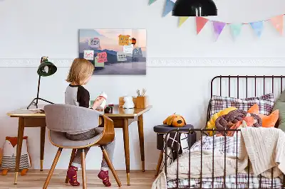 Tablă magnetică cu ștergere uscată cu model peisaj frumos