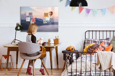 Tablă magnetică cu ștergere uscată cu model peisaj frumos