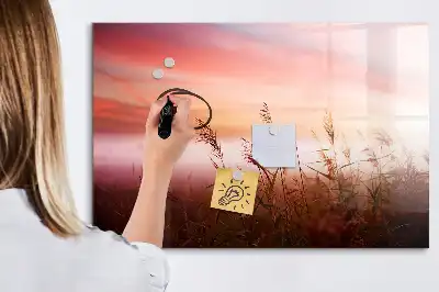 Tablă magnetică cu ștergere uscată model Dimineață ceațoasă