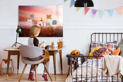 Tablă magnetică cu ștergere uscată model Dimineață ceațoasă