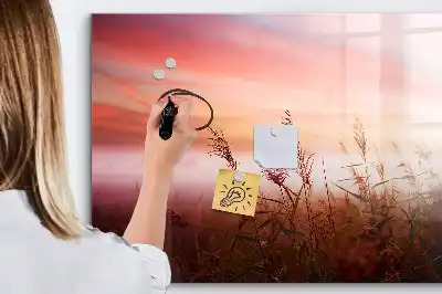 Tablă magnetică cu ștergere uscată model Dimineață ceațoasă