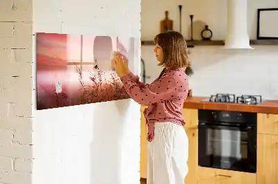 Tablă magnetică cu ștergere uscată model Dimineață ceațoasă