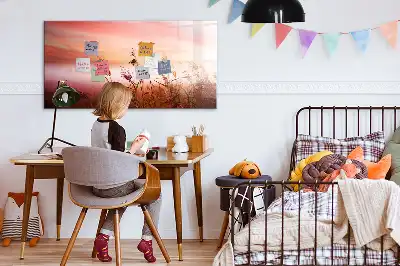 Tablă magnetică cu ștergere uscată model Dimineață ceațoasă