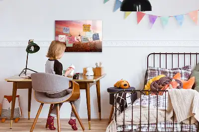 Tablă magnetică cu ștergere uscată model Dimineață ceațoasă