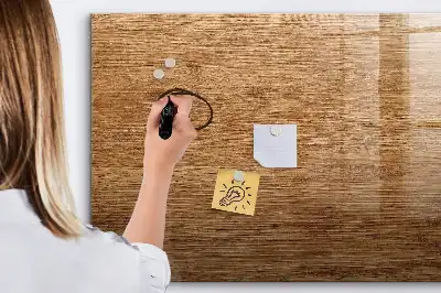 Tablă magnetică cu ștergere uscată lemn deschis