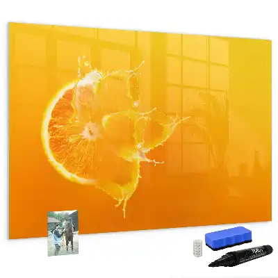 Tablă magnetică cu ștergere uscată portocalie