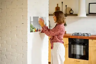 Tablă magnetică cu ștergere uscată cu model legume pe masă