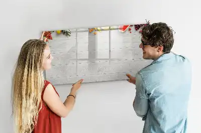 Tablă magnetică cu ștergere uscată model cu fructe pe masă