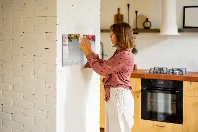 Tablă magnetică cu ștergere uscată model cu fructe pe masă