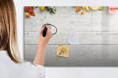 Tablă magnetică cu ștergere uscată model cu fructe pe masă