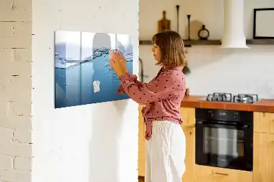 Tablă magnetică cu ștergere uscată apropiere de apă