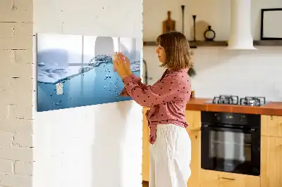 Tablă magnetică cu ștergere uscată apropiere de apă