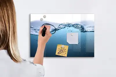 Tablă magnetică cu ștergere uscată apropiere de apă