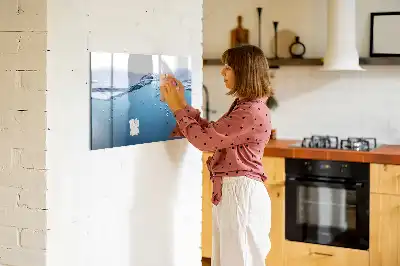 Tablă magnetică cu ștergere uscată apropiere de apă