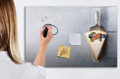 Tablă magnetică cu ștergere uscată model o felie de tort
