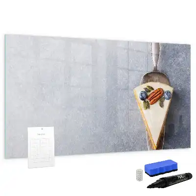 Tablă magnetică cu ștergere uscată model o felie de tort