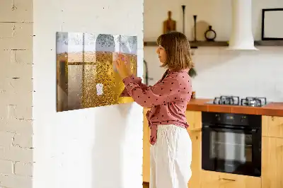 Tablă magnetică cu ștergere uscată cu model halbă de bere