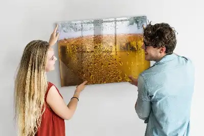 Tablă magnetică cu ștergere uscată cu model halbă de bere