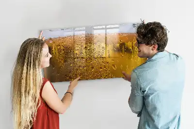 Tablă magnetică cu ștergere uscată cu model halbă de bere