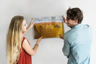 Tablă magnetică cu ștergere uscată cu model halbă de bere