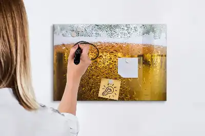 Tablă magnetică cu ștergere uscată cu model halbă de bere