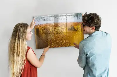 Tablă magnetică cu ștergere uscată cu model halbă de bere