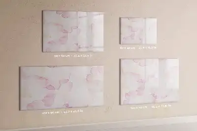 Tablă magnetică cu ștergere uscată decorată cu petale în acuarelă