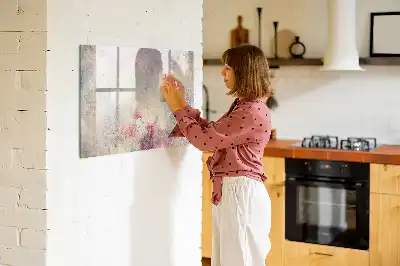 Tablă magnetică cu ștergere uscată cu model abstract pictat