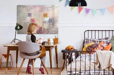 Tablă magnetică cu ștergere uscată cu model abstract pictat