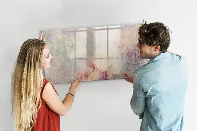 Tablă magnetică cu ștergere uscată cu model abstract pictat