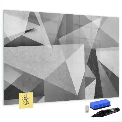Tablă magnetică cu ștergere uscată cu design abstract 3D