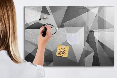 Tablă magnetică cu ștergere uscată cu design abstract 3D