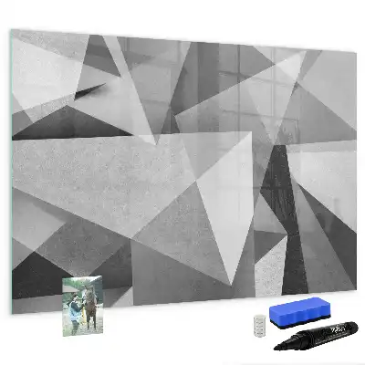 Tablă magnetică cu ștergere uscată cu design abstract 3D