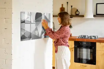 Tablă magnetică cu ștergere uscată cu design abstract 3D