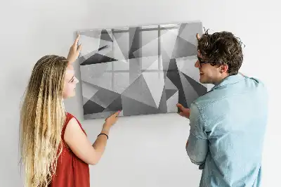 Tablă magnetică cu ștergere uscată cu design abstract 3D