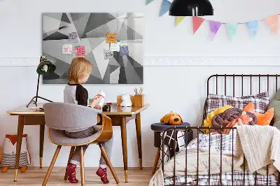 Tablă magnetică cu ștergere uscată cu design abstract 3D