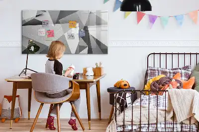 Tablă magnetică cu ștergere uscată cu design abstract 3D