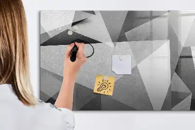 Tablă magnetică cu ștergere uscată cu design abstract 3D