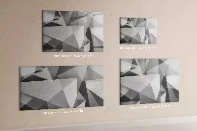 Tablă magnetică cu ștergere uscată cu design abstract 3D
