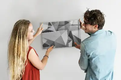 Tablă magnetică cu ștergere uscată cu design abstract 3D
