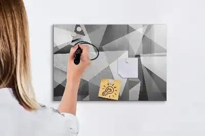 Tablă magnetică cu ștergere uscată cu design abstract 3D