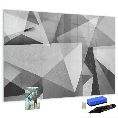 Tablă magnetică cu ștergere uscată cu design abstract 3D