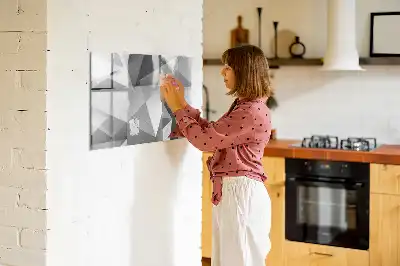 Tablă magnetică cu ștergere uscată cu design abstract 3D