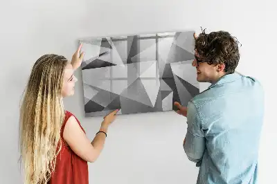 Tablă magnetică cu ștergere uscată cu design abstract 3D
