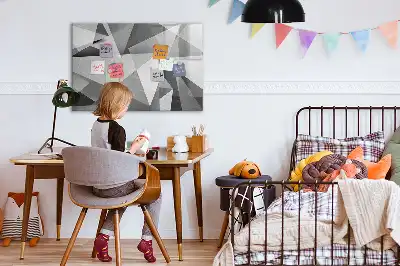 Tablă magnetică cu ștergere uscată cu design abstract 3D