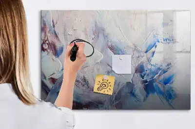 Tablă magnetică cu ștergere uscată model Mișcări de pensulă