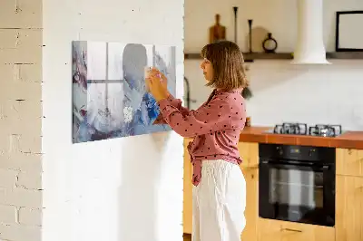 Tablă magnetică cu ștergere uscată model Mișcări de pensulă