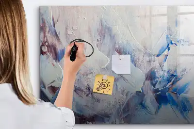 Tablă magnetică cu ștergere uscată model Mișcări de pensulă