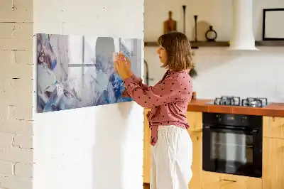 Tablă magnetică cu ștergere uscată model Mișcări de pensulă