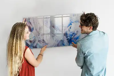 Tablă magnetică cu ștergere uscată model Mișcări de pensulă